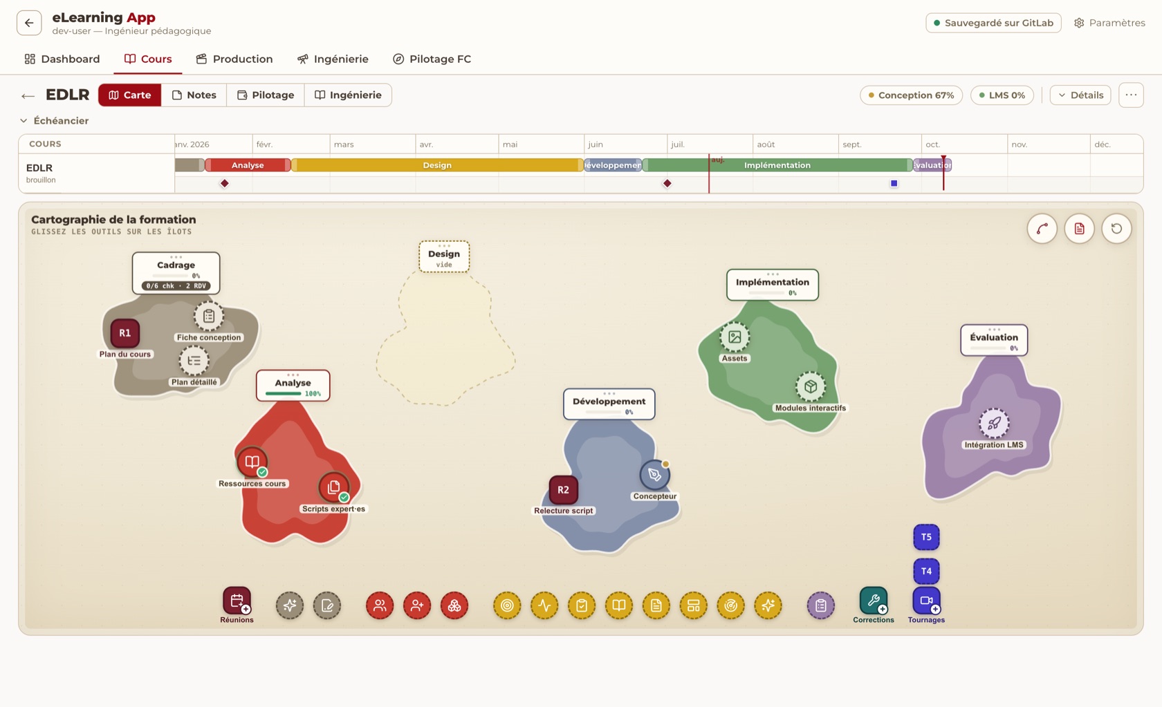 Cartographie interactive d'un cours